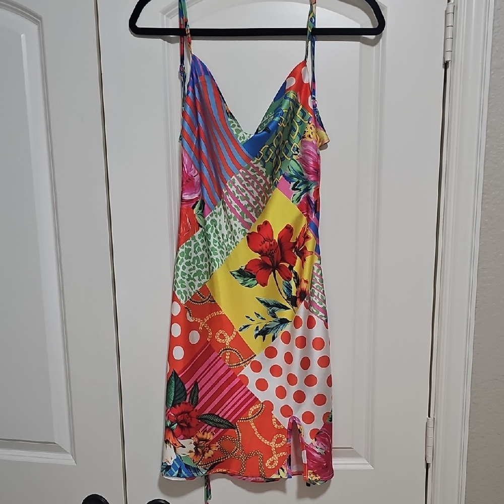 SHEIN Colorful Patchwork Mini Dress